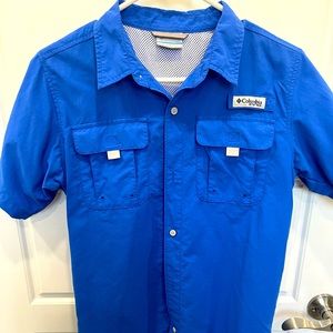 XL Boys Columbia, PFG shirt. Blue